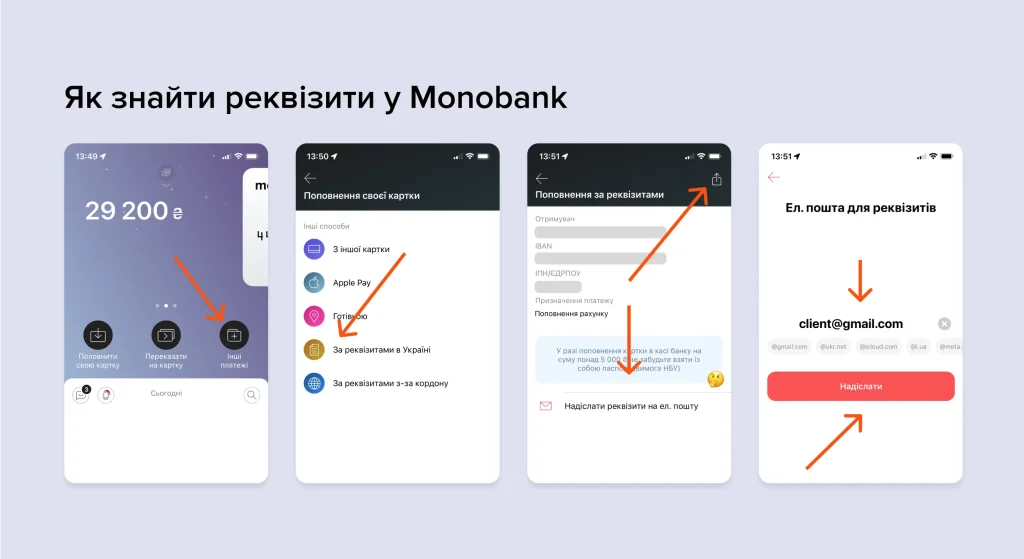 Як знайти реквізити Monobank